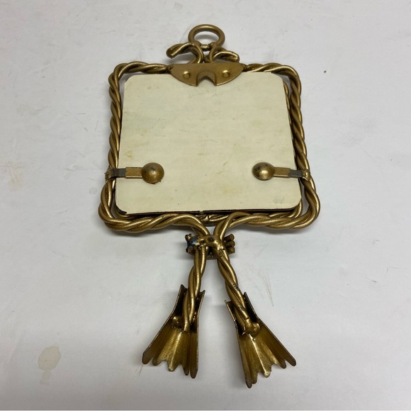 Vintage Twisted Rope beveled Mirror Metal Frame Home Decor - Picture 5 of 5